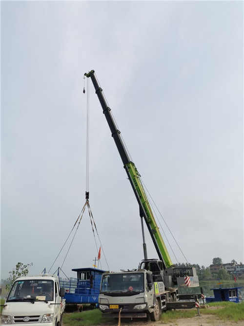 大邑县桥梁建设吊装案例